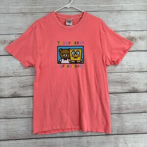 Teddy Fresh x Spongebob Logo T-Shirt Adult Medium Pink